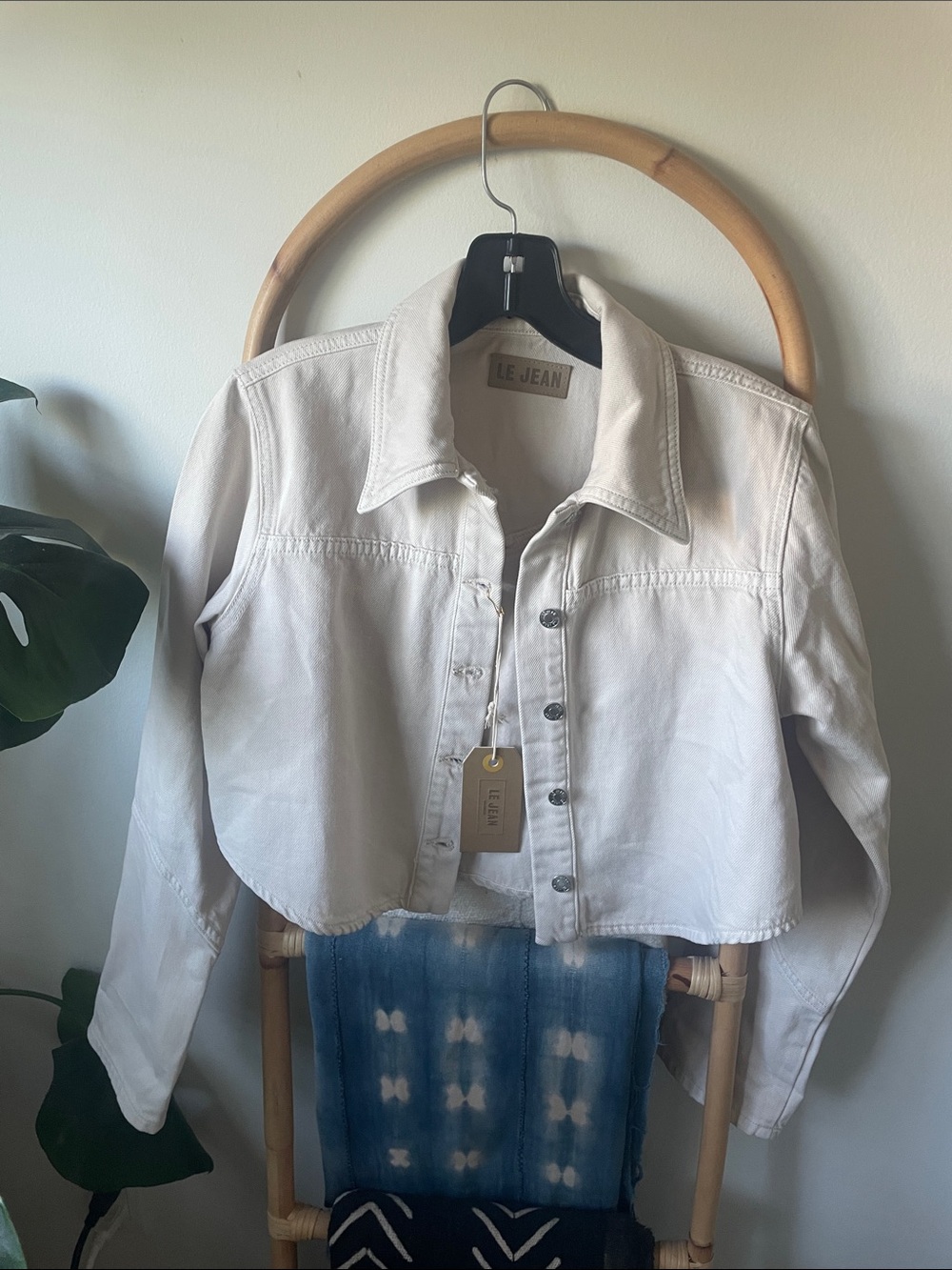 NWT Le Jean Swing Jacket in Bone XXS - Picture 11 of 15